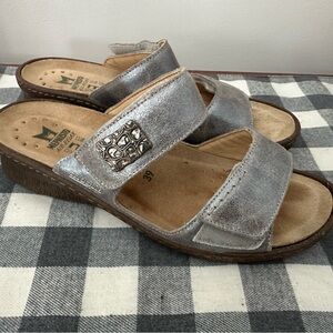 Mephisto Mobils Air Relax EUR 39 US 8.5 gray Leather Strap Sandals France